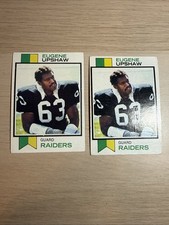 1973 Topps - Gene Upshaw #50 Eugene On Card. Both Cards