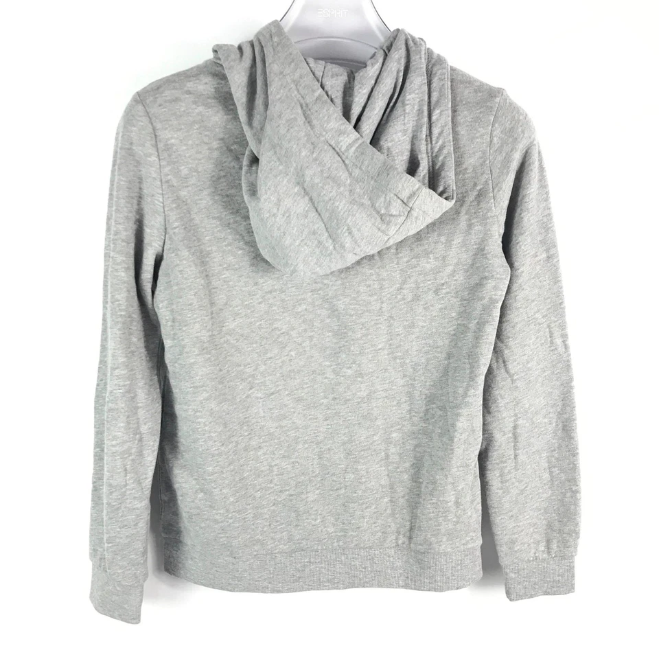 Only Ladies Hoodie Jacket Coat Light Grey Size Small Full Zip Hooded Sweatshirt - Image 2 of 4