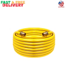 Grehitk 70ft 1/2'' Flexible Gas Line, Corrugated Stainless Steel Tubing Pipe Kit