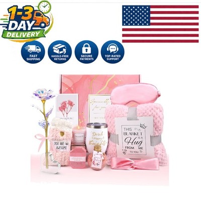 Rose Scented Relaxation SPA Gift Package: Flannel Blanket & Pampering Essentials