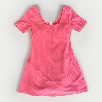 Lululemon Align Short Sleeve Dress Built-in Shorts Pink Padding Size 2