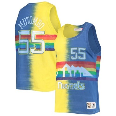 Denver Nuggets  Mitchell & Ness Dikembe Mutombo HWC Tie-Dye Tank Jersey 2XL NWT!