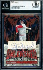 Stan Musial Beckett BAS Signed 2022 Panini Unleashed Cut Autograph
