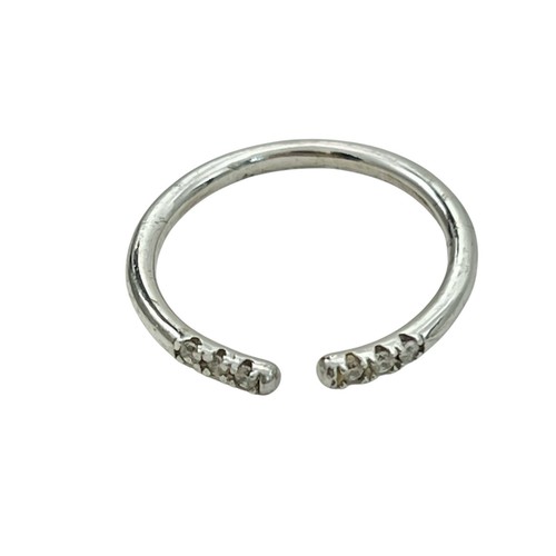 Sterling Silver CZ Toe Ring 925 Size 4.5
