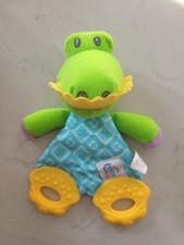 Asda Little Angels Soft Toy Crinkle Soother Teether Toy Comforter Green Blue