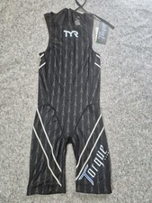 TYR Men's Torque Lite Swimskin Triathlon Suit Black Size M NWT