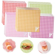 500 Pcs Waxed Deli Paper Sheets 7x7 Inch Greaseproof Food Basket Liners for 