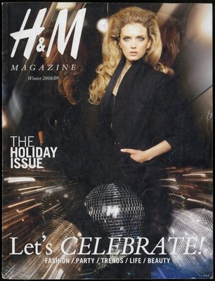 WINTER 2008/09 H&M MAGAZINE FASHION CATALOG, THE HOLIDAY ISSUE, TRENDS, BEAUTY