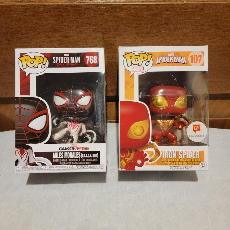 Funko Pop Marvel Vinyl Figure 107/768-Iron Spider/Miles Morales GamerVerse-2 SET
