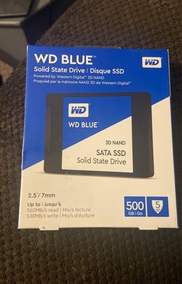 Western Digital 500GB WD Blue 3D NAND SSD SATA 6Gb/s WDS500G2B0A - NEW!
