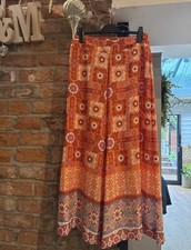 Vintage 70s Chelsea Girl Orange Floral Flares