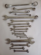 Vintage Britool England 18 AF Spanner Set mix of open ended, ring & combination
