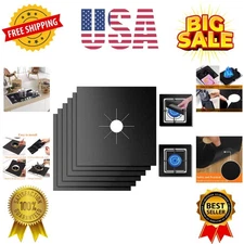 10 Pack Stove Burner Covers Double Thickness Reusable Non-Stick Heat-Resistan...