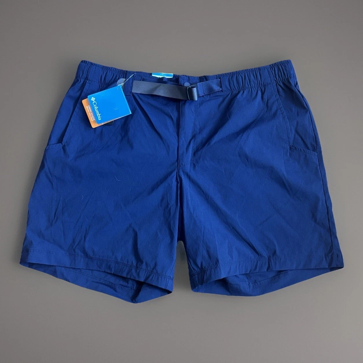 Columbia Men’s Omni-Shade Landroamer Ripstop Hiking Shorts Reg, Navy, 38”W, 7”L