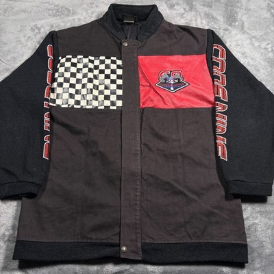 Vintage Code Nine Millennium Generation Team Racing Jacket Mens Large Gray Black