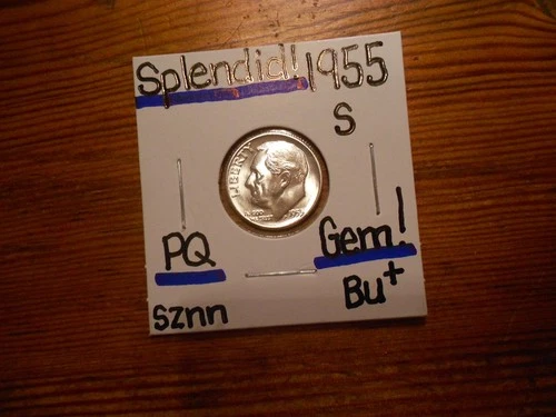 1955S Roosevelt Dime Gem BU+ SPLENDID!!! Full Torch!!!! KEY DATE!!!!!