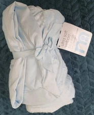 Mothercare Stars Popcorn Velboa Blanket Blue 75x100cm satin trim fleece New