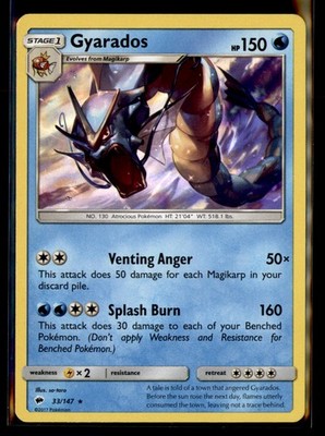 Gyarados SM - Burning Shadows Holo Rare,Holo 3