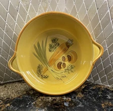 Vintage NS Gustin Los Angeles Pottery USA Hand-Painted Casserole Dish Ovenware