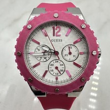 Guess W90084L2 Overdrive Women's Watch Silicone Band Fuchsia