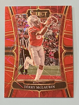 2023 Panini Select Draft Picks #70 Terry McLaurin Red Lazer Prizm Washington