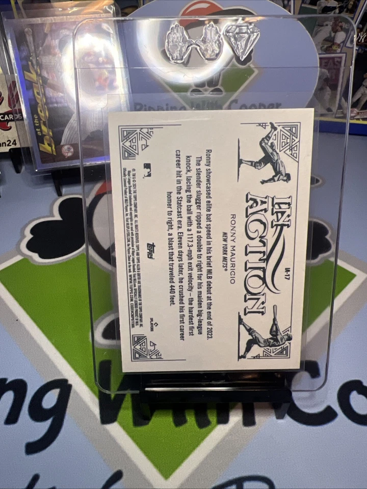 Ronny Mauricio RC IA-17 In Action 2024 Topps Allen & Ginter New York Mets - Image 2 of 2