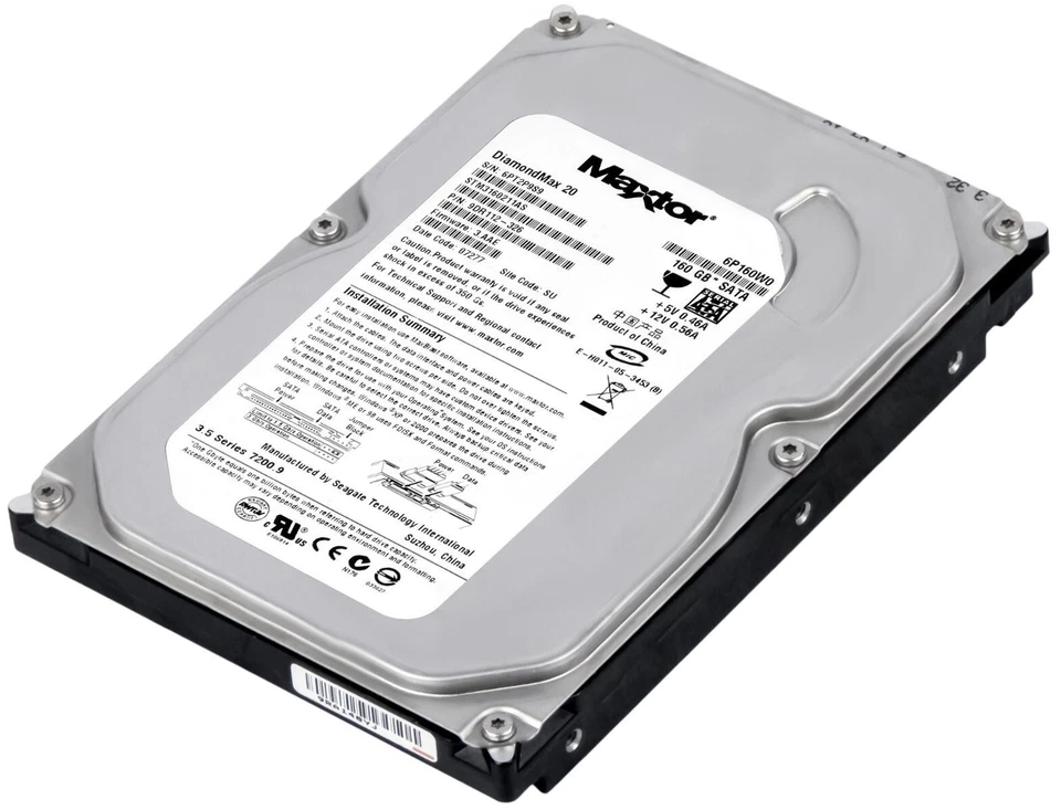 Disk Maxtor Diamondmax 20 STM3160211AS 6P160W0 160GB 7.2K 2MB SATA II 3.5 - Immagine 2 di 3