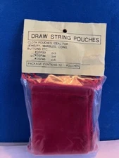 12 Red Velveteen Draw String Pouches 3" x 4" NEW other