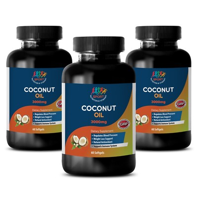 Healthy Oil - Coconut Oil 3000 - Organic - Weight Loss - 3B 180Ct