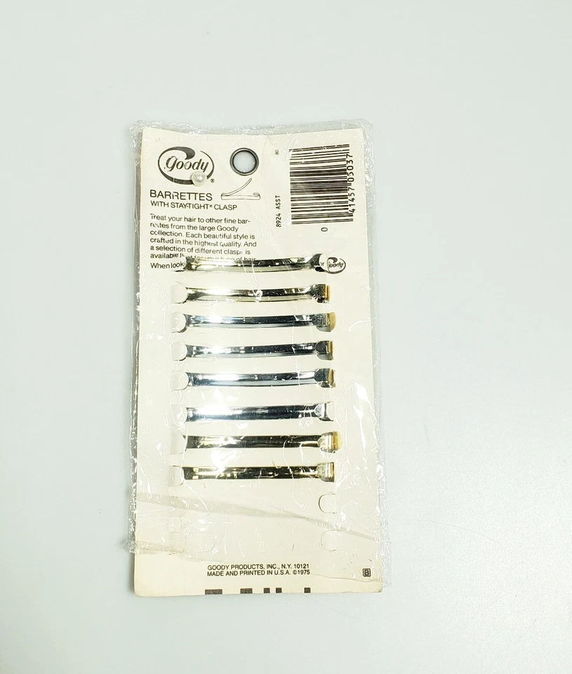 Juego de 8 pasadores Goody Stay Tight vintage de 2,25 pulgadas tono plata y oro 8924 Foto 2 de 4