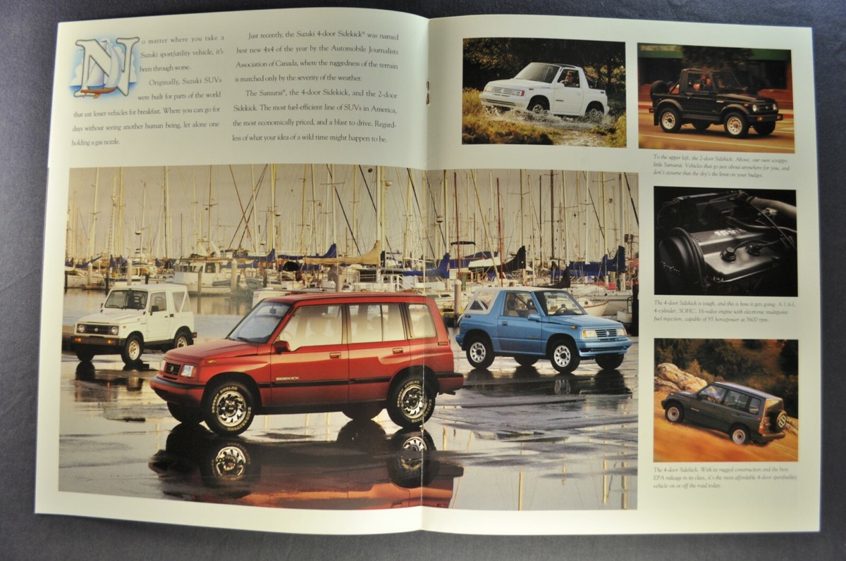 1993 Suzuki Catalog Brochure Samurai Sidekick Swift GT 4x4