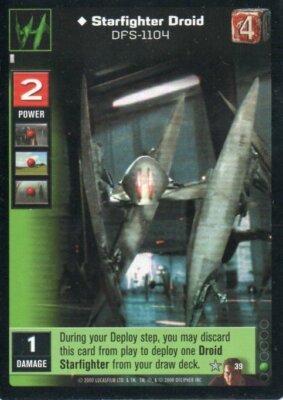 Young Jedi CCG - Duel of the Fates - Starfighter Droid DFS-1104 #39