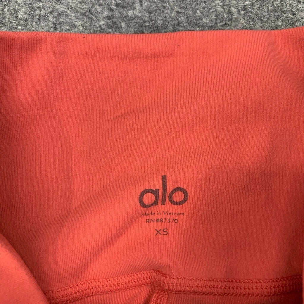 alo-yoga nectarine airbrush high waist bike stretch shorts