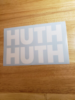 HUTH benderl Decals Stickers  16  (2) gloss white Replacement FAST USA