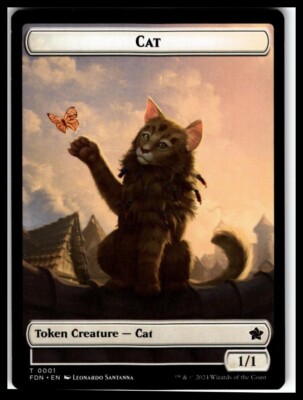 Cat (0001) // Cat (0002) Doubled-Sided Token #1 // 2 Foundations