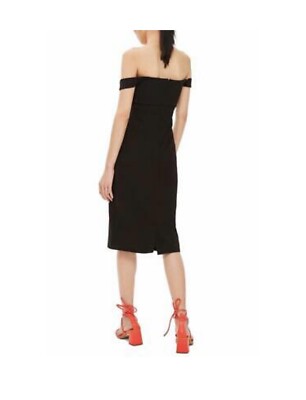 topshop off the shoulder dress Topshop - Off Shoulder Midi Dress - Women - Viscose - 12 US
