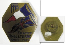 Teilnehmerabzeichen Leichtathletik France - Angleterre Paris 1929. FFA England