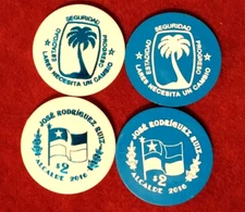 2016 Set 2 Ficha pvc ALCALDE LARES PARTIDO PNP PUERTO RICO Wooden Nickel Token