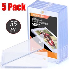 5Pcs Magnetic Card Holders For 55Pt Trading Cards Baseball Card Case Protectors