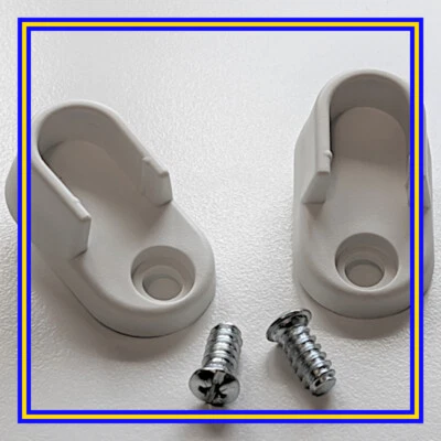 157306 X 2 Clip per binari armadio IKEA Kleppstad BIANCO con viti