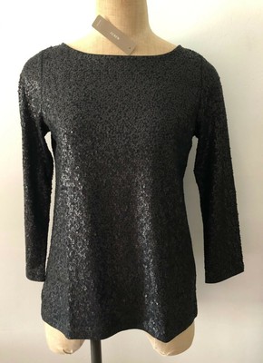 boat neck sequin top