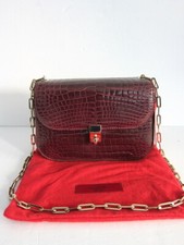 Nwt Valentino Garavani Exotic Crocodile All Over Chain Bag $22,000 (rubino/gold)