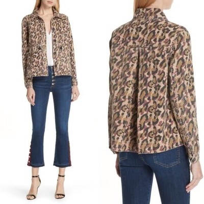 leopard print utility jacket