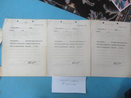 WWII Lotto 150+ Pgs Maggiore Jules W. Aubry anni 40-Ordini-Corsi-Paga-Esami-Altro - Foto 2 di 19