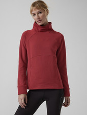 ATHLETA Polartech Funnel Neck S Small Sweatshirt Decadent Red NWT 510374