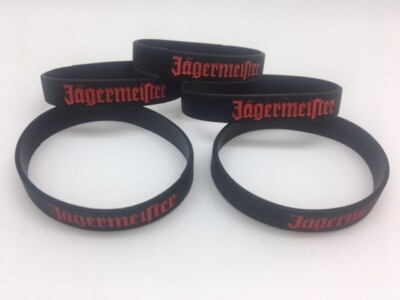  Jägermeister Freundschaftsband Armband Silikon schwarz-orange 5 Stück