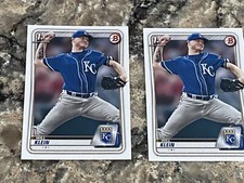 (2) 2020 Bowman Draft Paper Base 1st Bowman Will Klein BD-157 Kansas City Royals