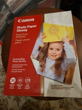 NEW IN PACKAGE CANON PHOTO PAPER GLOSSY 50 SHEETS FOR INKJET PRINTERS