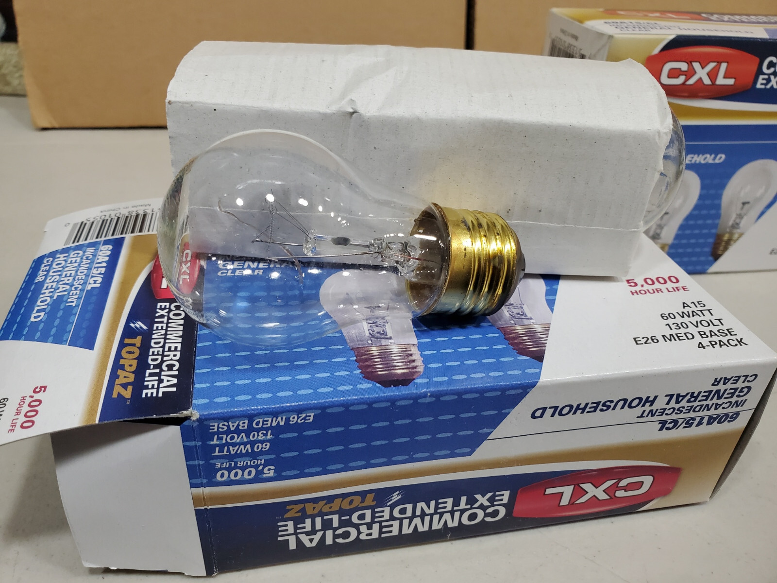 (8 Pack) CXL 60A15CL-130V 60W CLEAR APPLIANCE A15 BULB 60A15/CL