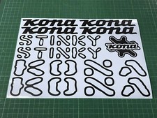 KONA STINKY Cycling Decals Stickers Printed Bike Custom Sizes Frame Fork MTB BMX